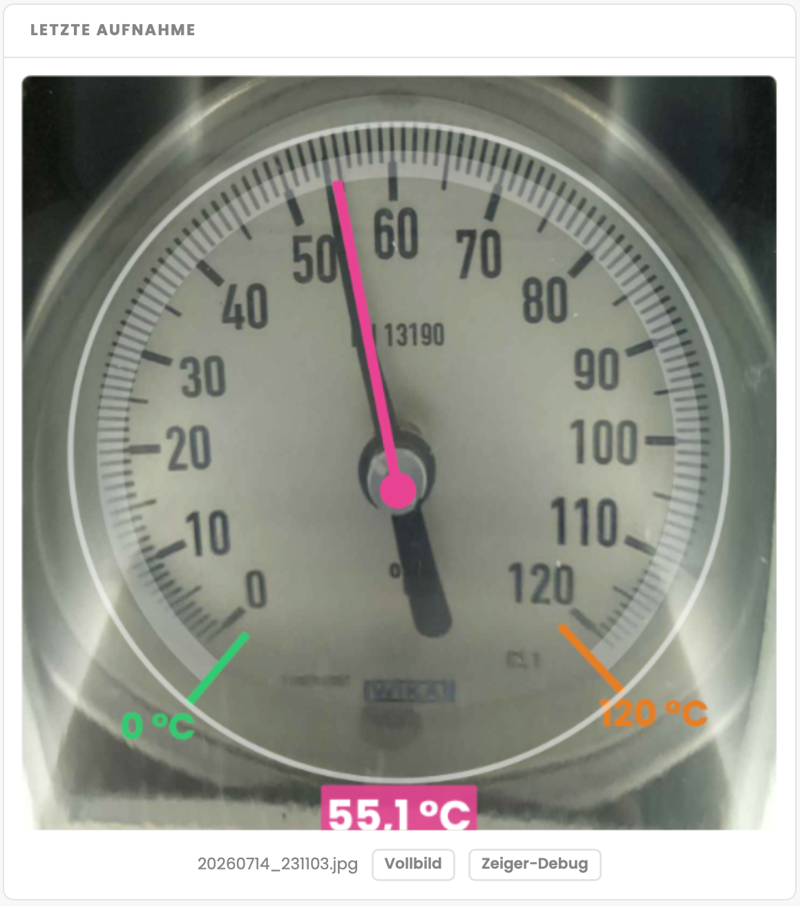 Zeigerinstrument – KI-Erkennung